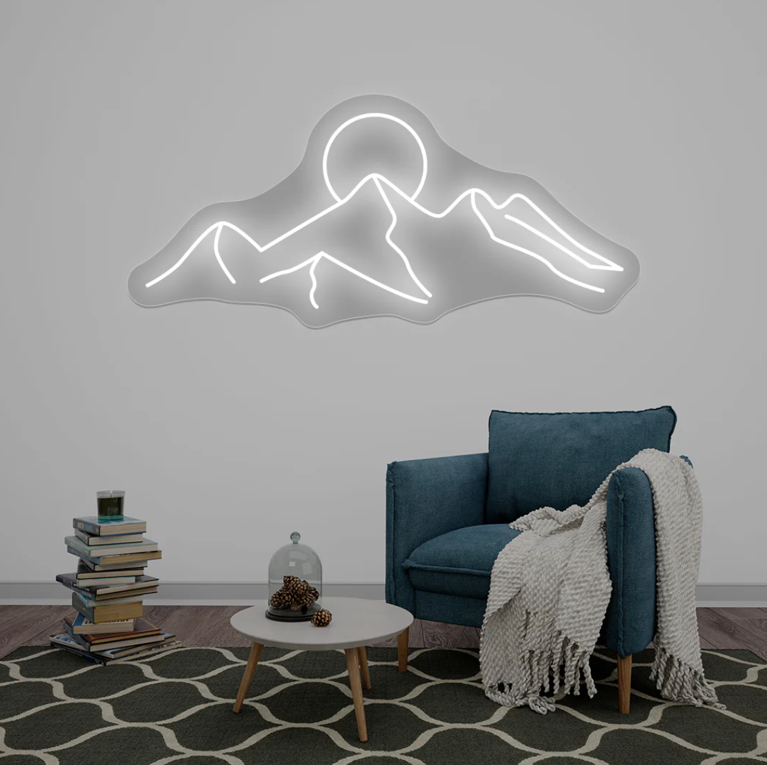 Mountain Range Neon Sign