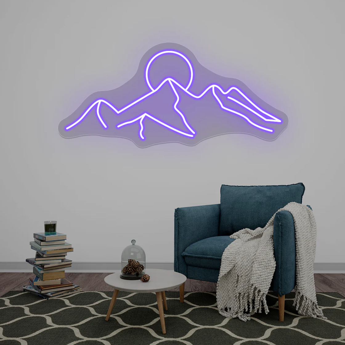 Mountain Range Neon Sign