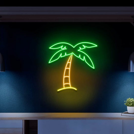 Palm Tree Multicolor Neon Sign