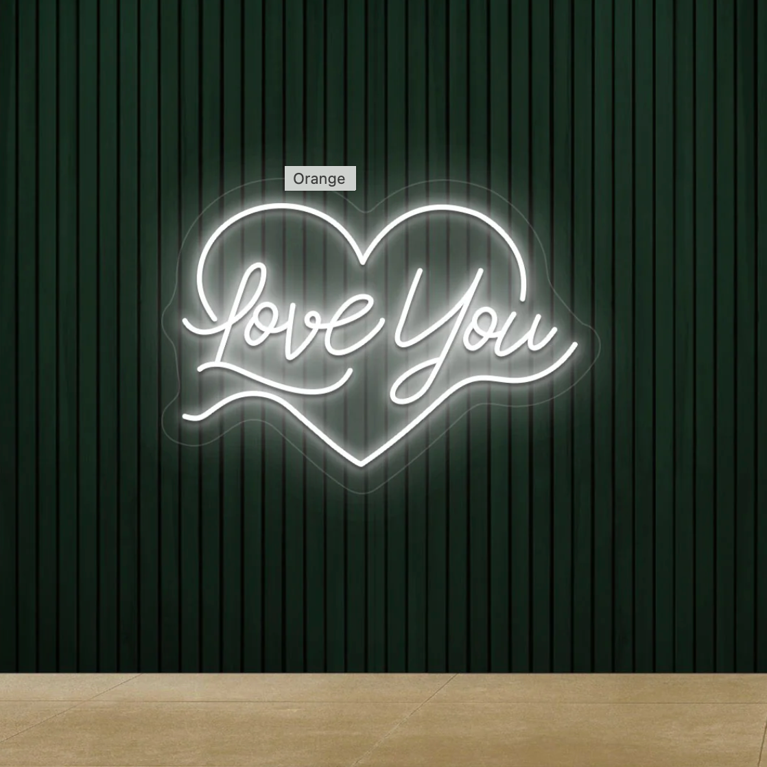 Love You Inside Heart Neon Sign
